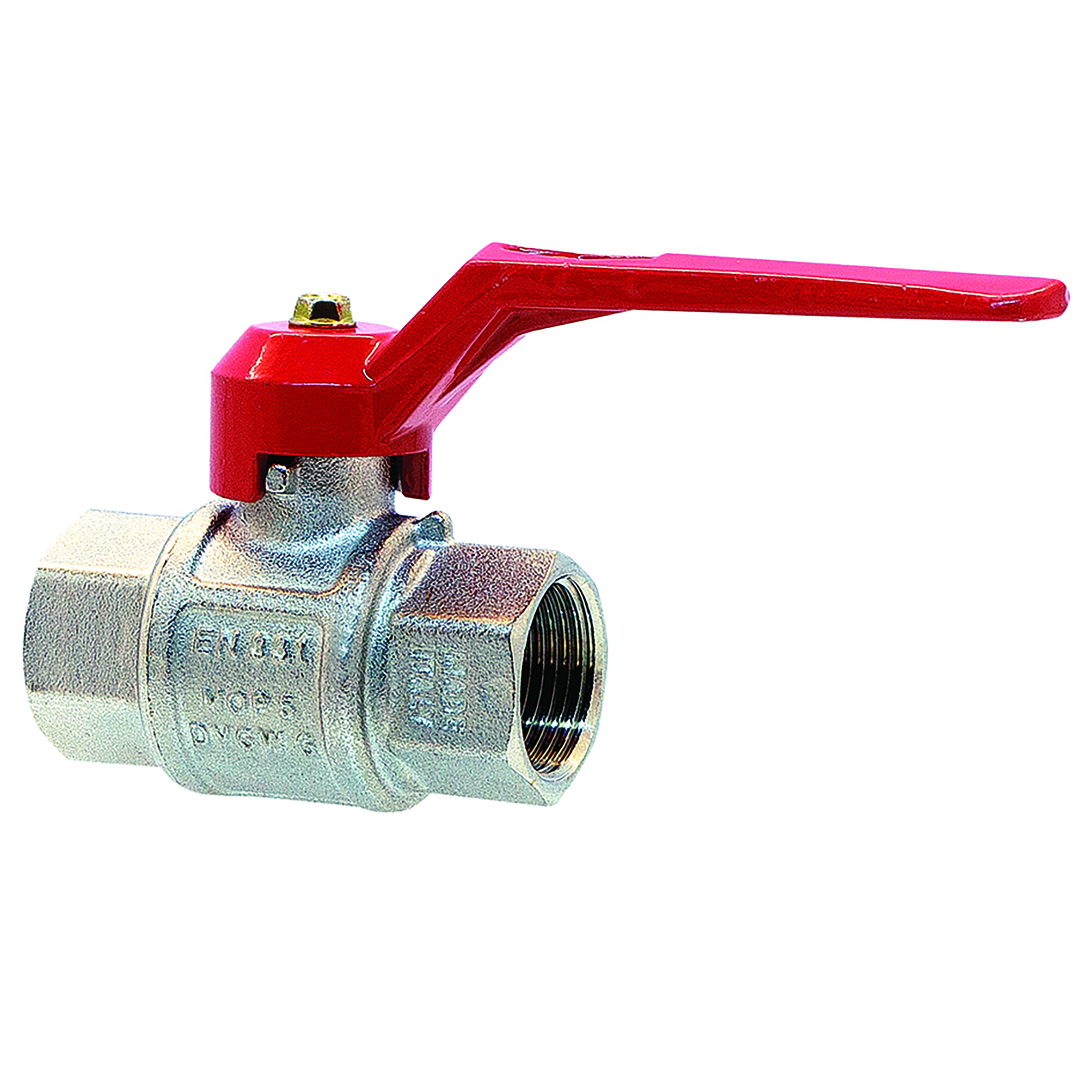 1"BSPF Brass Ball Valve Full Flow Venting Red Handle