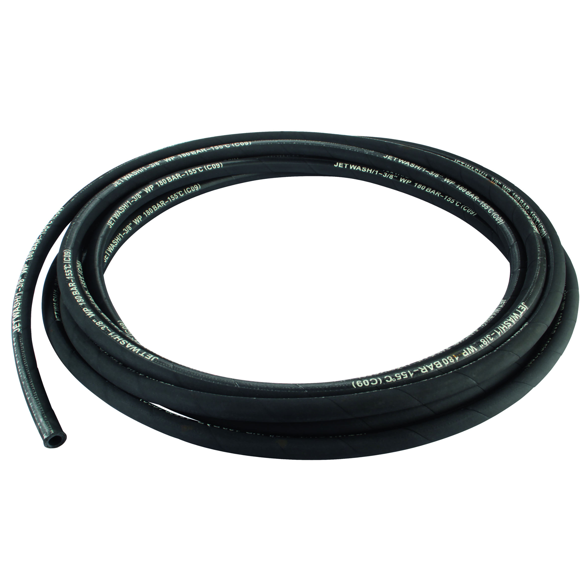 3/8" ID BLACK 2W PRESS WASH HOSE 100MTR