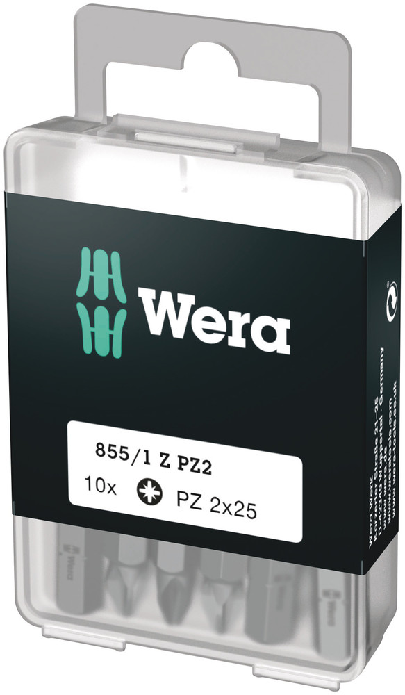 WERA 855/1 Z DIY bits 10 x PZ 2x25mm