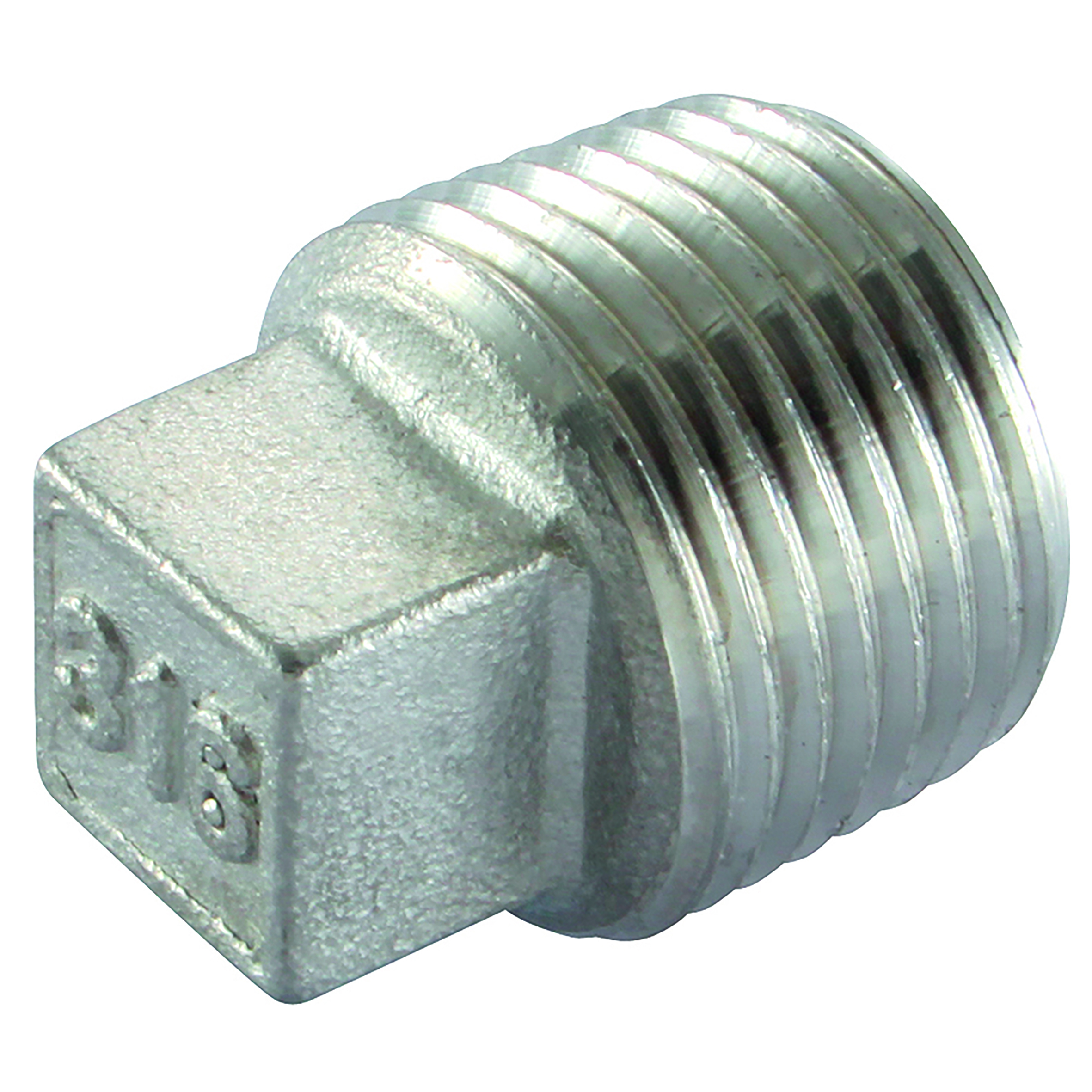 3/8" BSPT MALE SQUARE HEAD PLUG 316