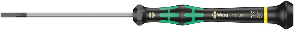 WERA 2035 Screwdriver for slotted screws for electronic applications 0.50x3.0x80mm