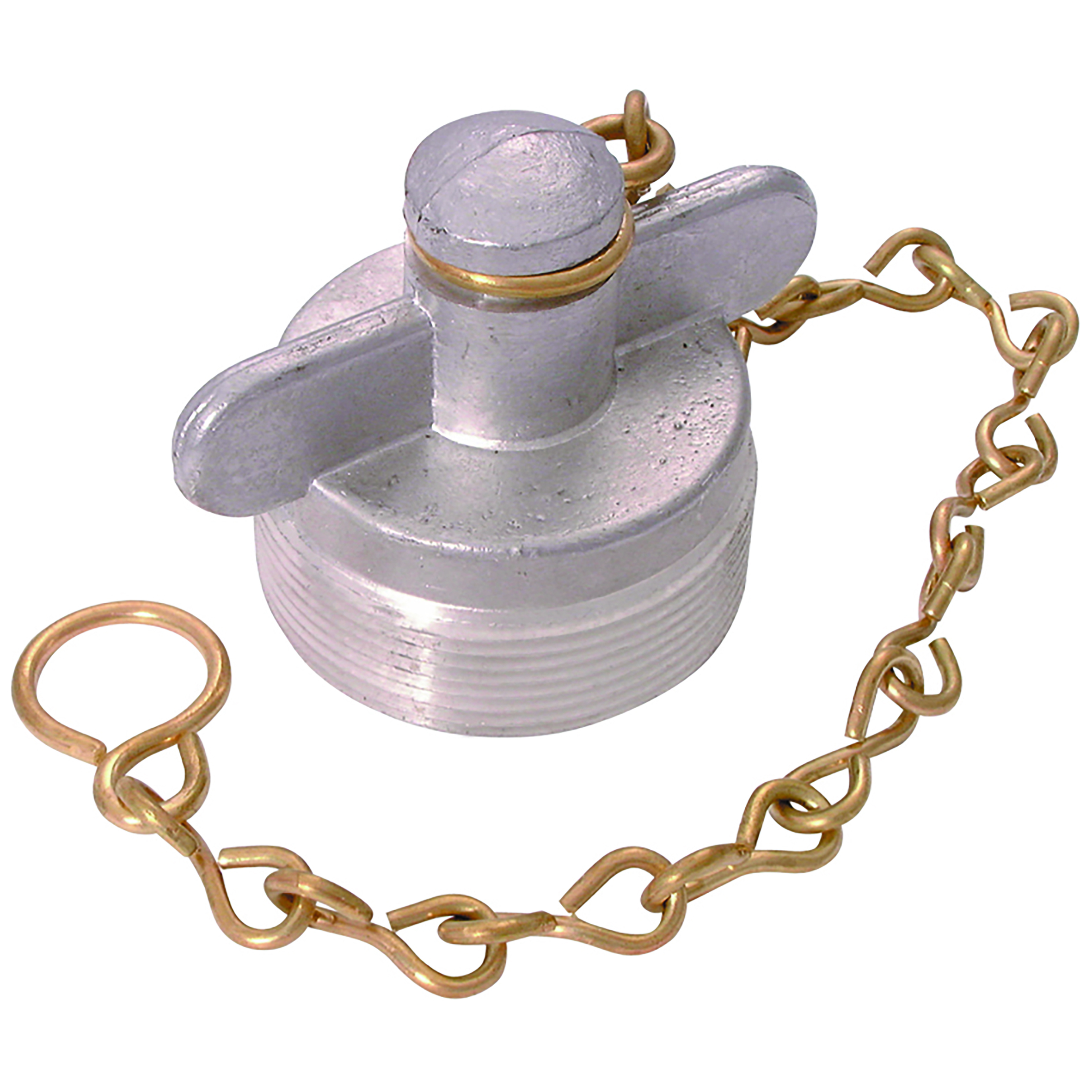 2" BSPP ALLOY BLANK PLUG AND CHAIN