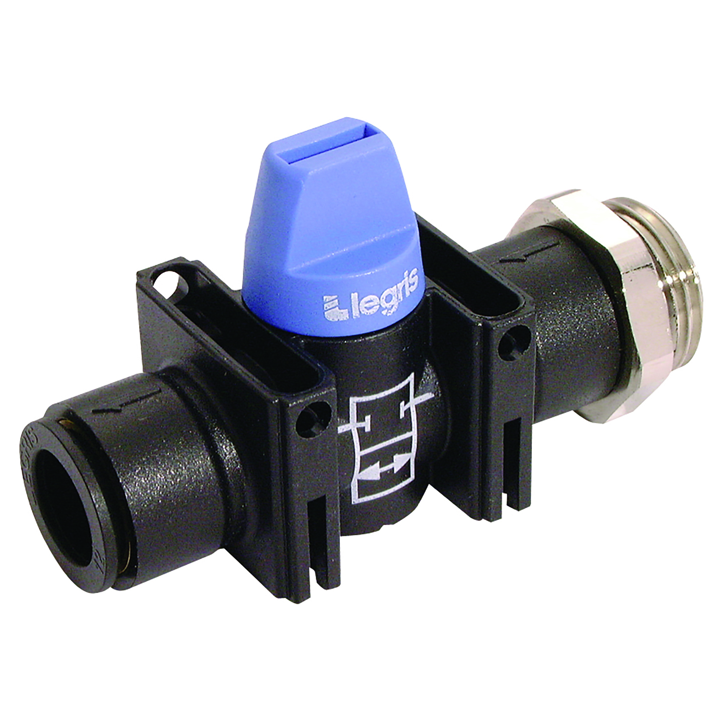 1/2"BSPM x 12mm OD Ball Valve Polymer Mini