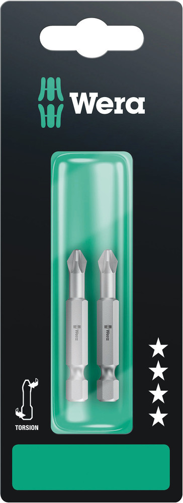 WERA 855/4 TZ SB bits 2 x PZ 2x50mm