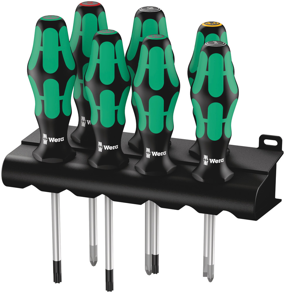 WERA 335/350/367/7 Rack Screwdriver set Kraftform Plus Lasertip and rack