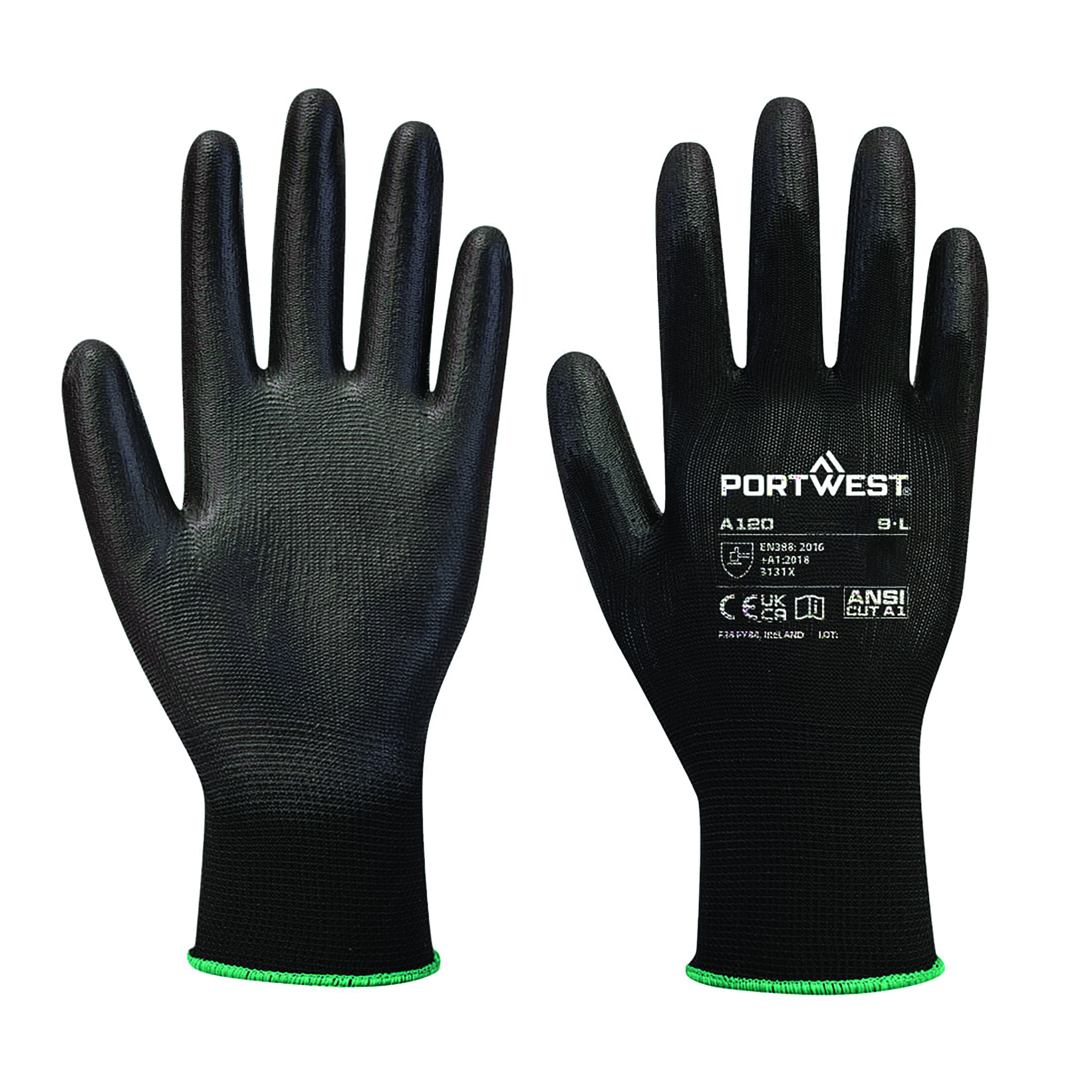 PU Palm Glove Black S, Portwest