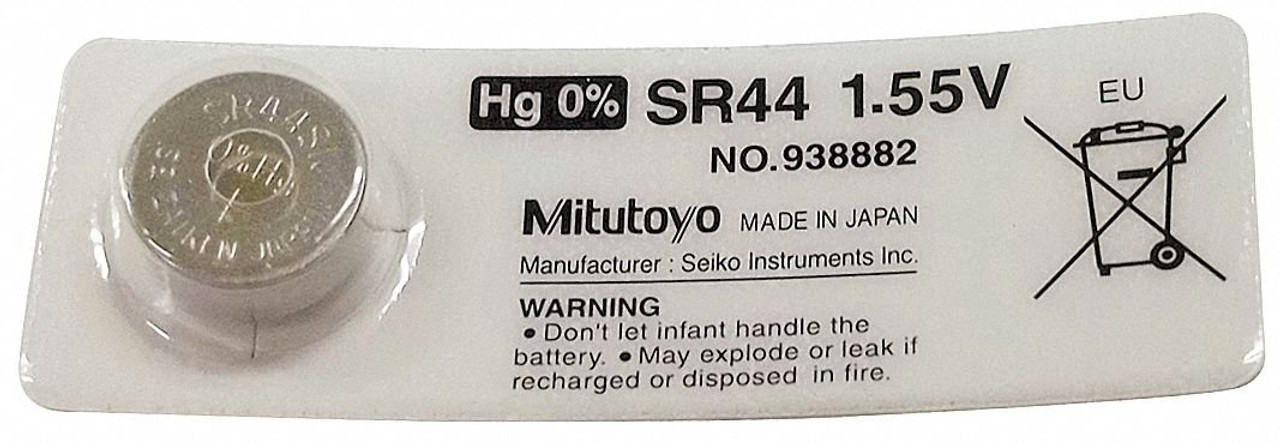 Mitutoyo 938882 BATTERY, SR44 (BRAND, MITUTOYO)|TestEquipmentUSA