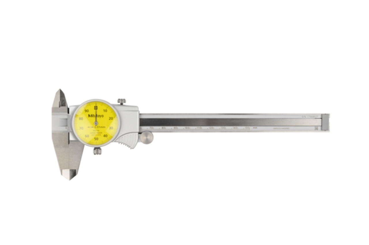 Mitutoyo 505-732 Dial Caliper, 1 mm per Rev, 0-150 mm Range, 0.01