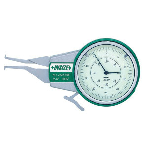 Insize 2222-E161 Internal Dial Caliper Gage, .8-1.6", Graduation .0005"