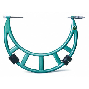 Insize 3206-28 Outside Micrometer With Interchangeable Anvils, 24-28", Graduation .001"