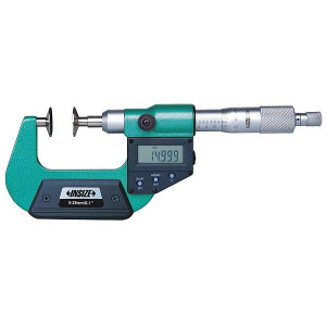 Insize 3594-2 Electronic Non-Rotating Spindle Disk Micrometer, 1-2"/25-50Mm