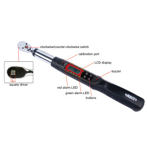 Insize Ist-W1500A Digital Torque Wrench, 221-1106Ft.Lb