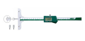 Insize 1148-100E Electronic Depth Gages With Round Depth Bar, Range 0-4"/0-100Mm, Graduation .0005"/0.01Mm