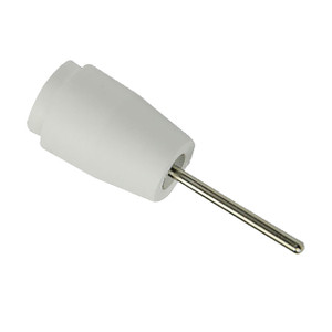 Cal Test CT3150-9 Safety Jack, Long Pin - Vert PCB Mount, White