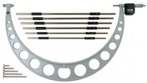 Mitutoyo 340-720 Series 340 Digimatic Outside Micrometer with Interchangeable Anvils, 12 to 18"