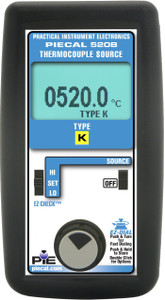 Piecal 520B Single Type Thermocouple Calibrator, Source only; also mV