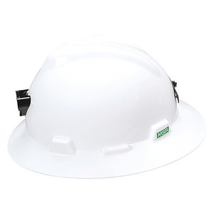 MSA 815009 Hat, V-Gard, Lb/Ch, Fas-Trac, White