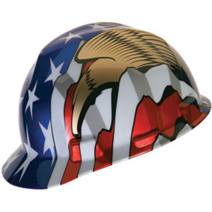 MSA 10052947 Cap, V-Gard, Fas-Trac, Am Flag 2 Eagles