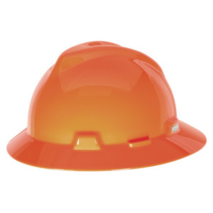 MSA 10058326 Hat,V-Gd,W/1-Touch Susp.,Hi-Viz Orange