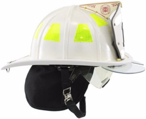 MSA 1044DDW Helmet,1044 Def,Fire,White, Clr, Dlx