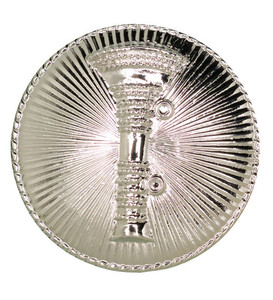 MSA FB21T Badge,Rhodium Pltd (Silver),Lg,1 Trumpet