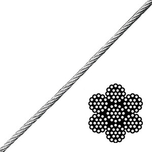 MSA SWC27031010 Cable 3/16 7X19 Galvanized