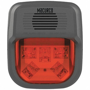 Macurco HS-R HS-R Horn Strobe Alarm, 4-3/4" L, 2" W, LED