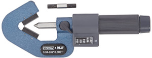 Fowler 52-211-141 EZ-Read Digit V-Anvil Micrometer, 3 Flutes, 0.0002" Accuracy, 0.04-0.6" Measuring Range, 0.0001" Graduation
