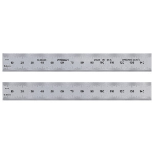 Fowler 600mm Satin Chrome Steel Rule 52-380-017-0
