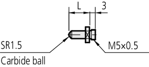 Mitutoyo 21DZA213B ANVIL NO.2