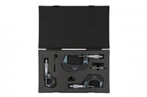 Mitutoyo 193-901 Outside Micrometer Set, 0 to 75 mm, 0.01 mm