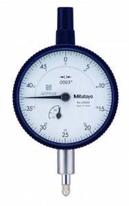 Mitutoyo 2506SB Series 2 Standard Flat-Back Dial Indicator, 0.125", SAE