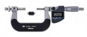 Mitutoyo 324-252-30 Series 324 Interchangeable Ball Anvil-Spindle Gear Tooth Micrometer, 25 to 50 mm
