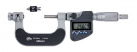 Mitutoyo 326-252-30 Series 326 Interchangeable Anvil-Spindle Screw-Thread Digital Micrometer, 25 to 50 mm
