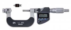 Mitutoyo 326-352-30 Series 326 Interchangeable Anvil-Spindle Screw-Thread Digital Micrometer, 1 to 2"