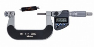 Mitutoyo 326-353-30 Series 326 Interchangeable Anvil-Spindle Screw-Thread Digital Micrometer, 2 to 3"