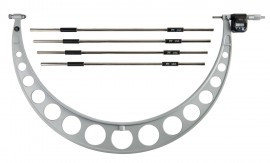 Mitutoyo 340-523 Series 340 Digimatic Outside Micrometer with Interchangeable Anvils, 600 to 700 mm, Metric