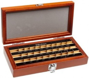 Mitutoyo 516-918-26 Imperial Gauge Block Rectangular Steel Set, 28, grade 0