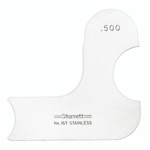 Starrett RADIUS GAGE, .500"