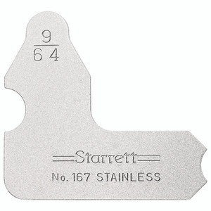 Starrett RADIUS GAGE, 9/64"