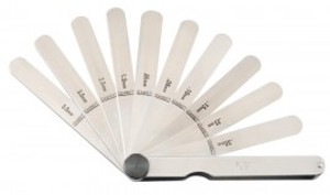 Starrett 467M Metric Thickness Gauge, 0.04 to 5 mm, 13 leaves
