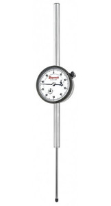 Starrett 25-3041J Dial Indicator with long range, 0 to 3" range, 0 to 100 reading