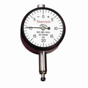 Starrett MINI DIAL INDICATOR, FLAT BACK, 0 -.100"