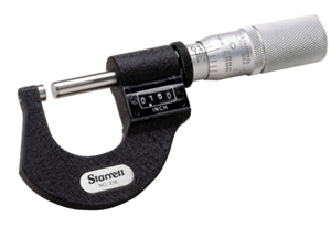 Starrett MICROMETER, DIGITAL, 0-1", WITH STANDARD LETTER OF CERTIFICATION