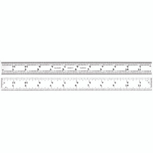 Starrett C604RE-12 Spring Tempered Steel Rule with Inch Graduations