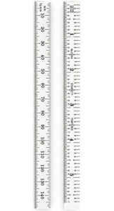 Starrett C334-150 Full-Flexible Rule - mm and inch Graduations, 150mm to 5-3/4", 12mm