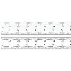 Starrett SHRINK RULE, 12", 4R, 5/32" SHRINK PER FOOT