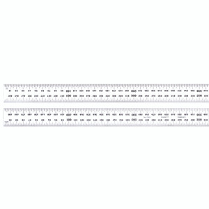 Starrett STEEL RULE, SPRING-TEMPERED, 500mm, #35 GRADS