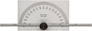 Starrett C493B Protractor and Depth Gauge, 0 to 180°, 6" L