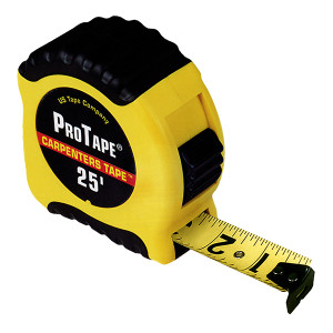 Protape XR Series 3/4" x 12' Carpenter's Tape; yellow case